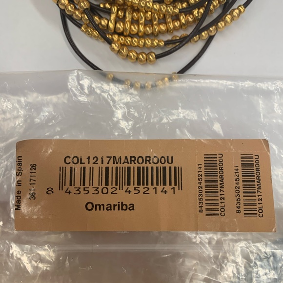 New! UNO De 50 Omariba Chain Leather Gold Necklace - Picture 11 of 11